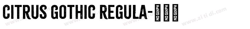 Citrus Gothic Regula字体转换 Citrus Gothic Regula字体转换
